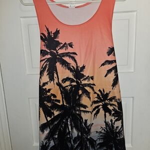 Tropical Palm Tree Tank Dress